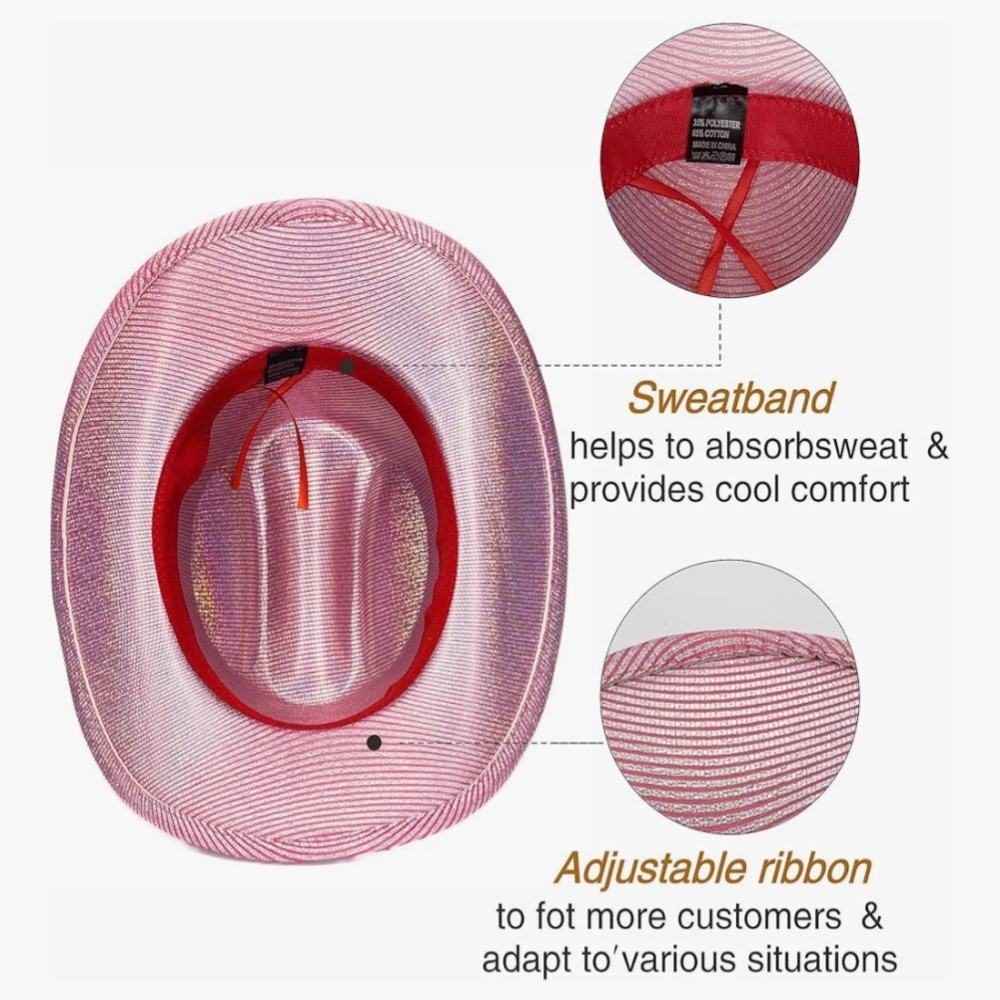 Pink Rhinestone Cowboy Hat - Picture 3 of 5